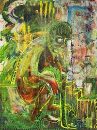 Or So Help Me (so help me!) - 2024, 40x30”, acrylic and sharpie on canvas