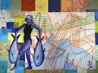 Untitled - 2023, 18x24”, mixed media/collage on drawing paper